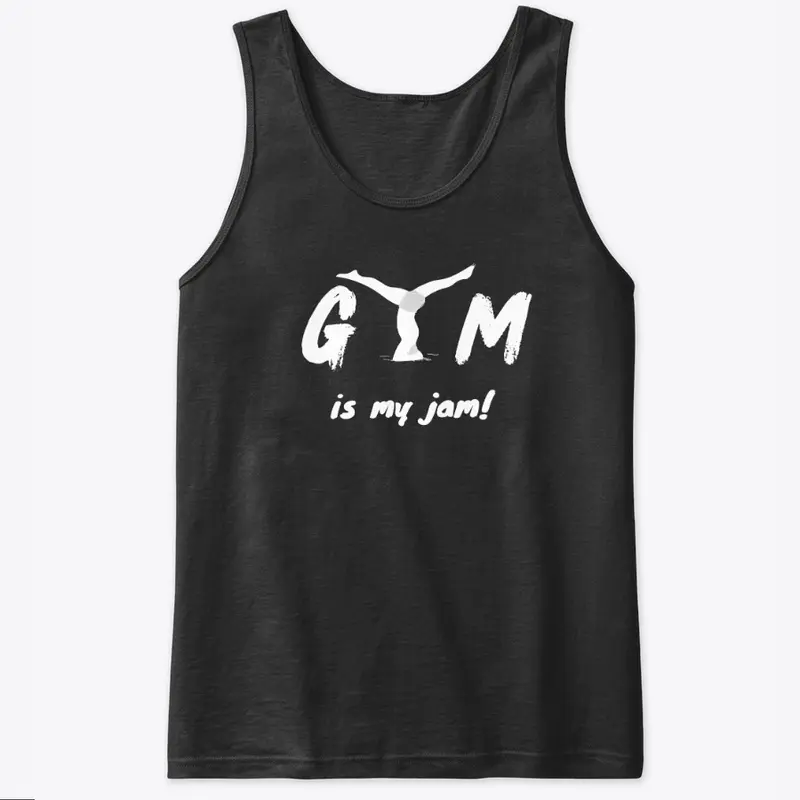 Gym is my jam (white on dark)