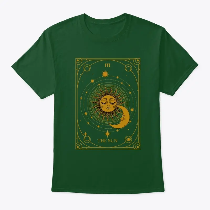 Vintage sun tarot card shirt