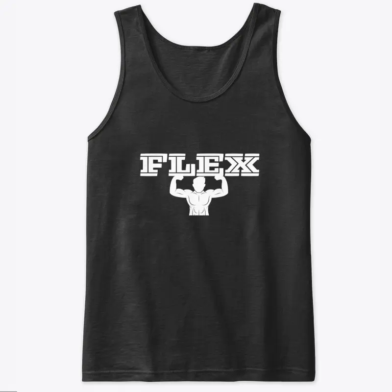 Flex t-shirt (white on dark)