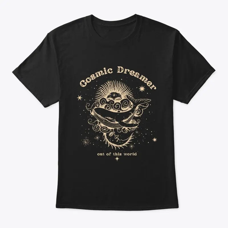 Cosmic dreamer vintage celestial drawing