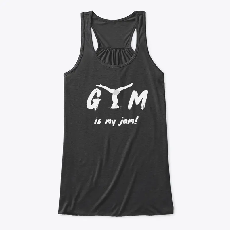 Gym is my jam (white on dark)